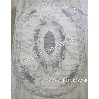 Ковер Турция Для Гостиной Дизайн 93 Серый Овал