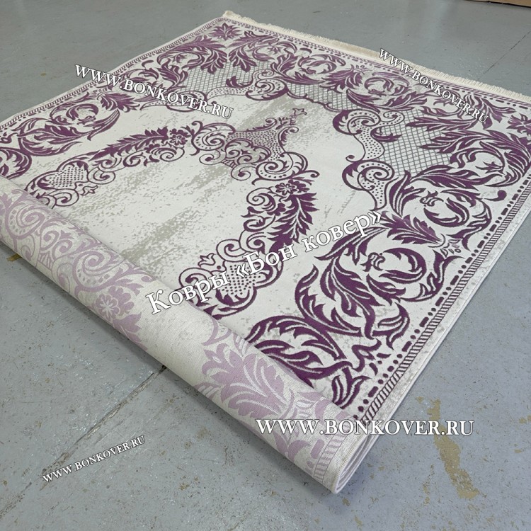 Ковер Медальон Для Гостиной Дизайн 30543 Сиреневый